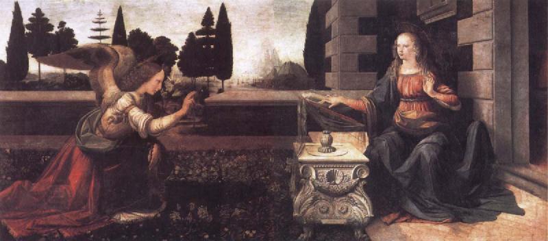 Leonardo  Da Vinci The Annunciation China oil painting art